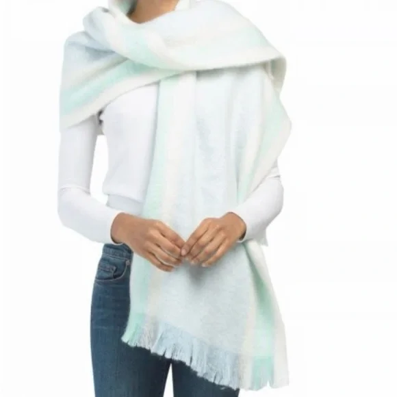 NWT Free People Brushed Racer Stripe Blanket Scarf - Picture 1 of 6